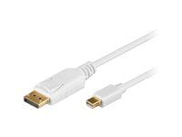 MicroConnect - DisplayPort-kabel - Mini DisplayPort (hann) til DisplayPort (hann) - 2 m - hvit