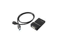 Lenovo USB 3.0 to DVI/VGA Monitor Adapter - Ekstern videoadapter - USB 3.0 - DVI