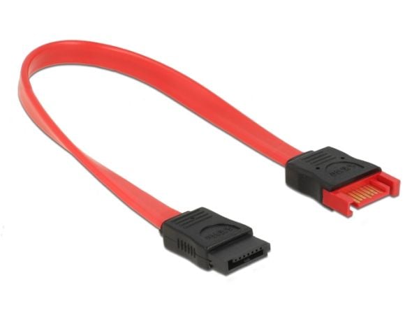 Delock - SATA-forlengelseskabel - Serial ATA 150/300/600 - SATA (hann) til SATA (hunn) - 20 cm - rød