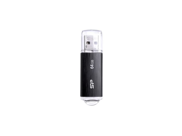 SILICON POWER Ultima U02 - USB-flashstasjon - 64 GB - USB 2.0 - svart