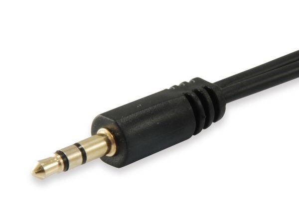 Equip 147942, Sort, 3.5 mm, 2 x 3.5mm, Hunkjønn, Hankjønn, Polyvinylklorid (PVC)