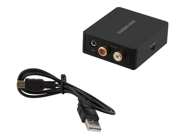 DELTACO DG-AN - SPDIF-til-analog-lydkonverter - svart