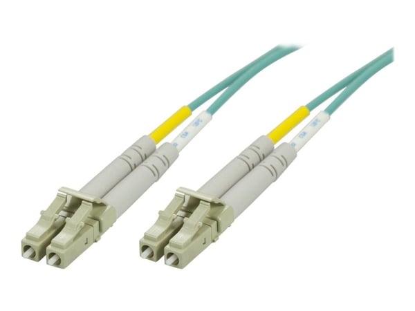 DELTACO LCLC-6100 - Nettverkskabel - LC multimodus (hann) til LC multimodus (hann) - 100 m - 100 m - fiberoptisk - 50 / 125 mikroner - OM3 - haloge...