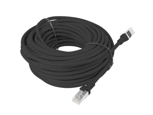 Lanberg - Koblingskabel - RJ-45 (hann) til RJ-45 (hann) - UTP - CAT 6 - flertrådet - svart, RAL 9004