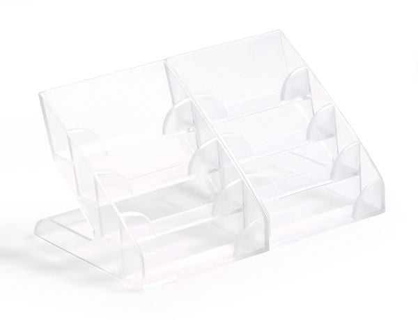 Visitkortholder Durable, transparent med 4 rum