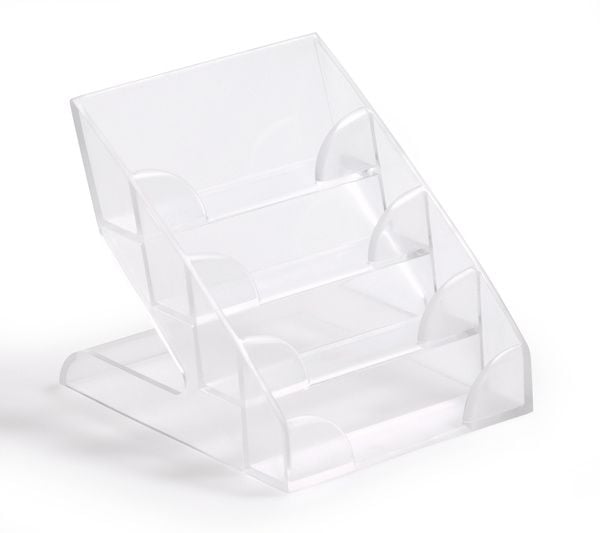 Visitkortholder Durable, transparent med 4 rum