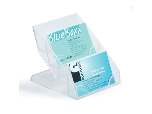 Visitkortholder Durable, transparent med 4 rum