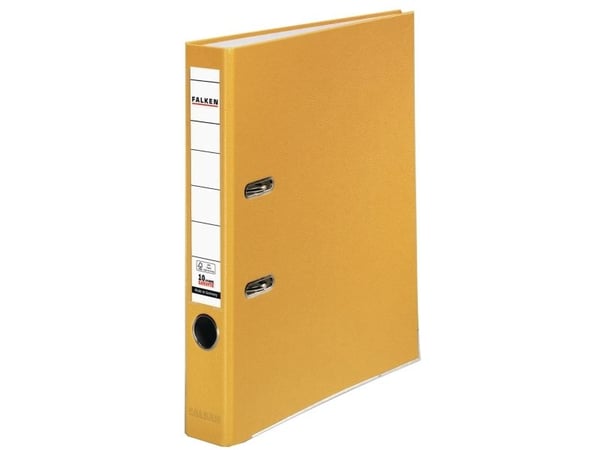 Falken mappe PP-Color A4 ryggbredde: 50 mm gul 2 bøyle 9984139