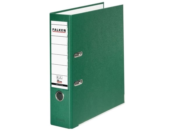 Falken pärm PP-Color A4 ryggbredd 80 mm grön, 2 byglar 9984055