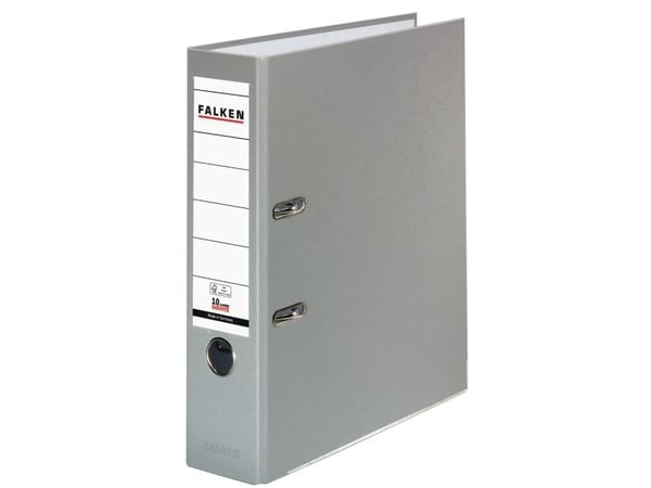 Falken mappe PP-Color A4 ryggbredde 80 mm grå 2 ringer 9984022