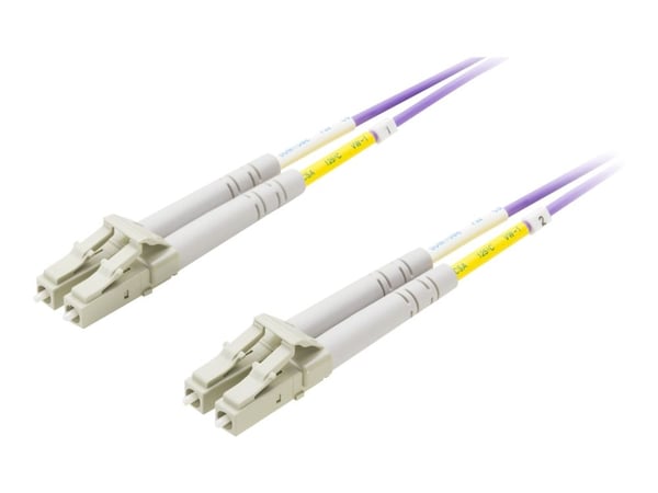 DELTACO - Nettverkskabel - LC multimodus (hann) til LC multimodus (hann) - 5 m - 5 m - fiberoptisk - 50 / 125 mikroner - OM4