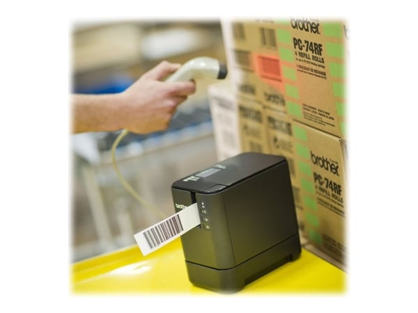 Brother P-Touch PT-P950NW - Etikettskriver - termotransfer - Rull (3,6 cm) - 360 x 720 dpi - inntil 60 mm/sek - USB 2.0, LAN, Wi-Fi(n) - kutter
