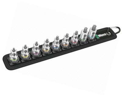 Wera - Hylssats - 8 delar - 3/8" - hex-plus - längd: 35 mm, 38.5 mm