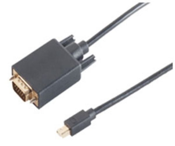 shiverpeaks BS10-54025, 1 m, VGA (D-Sub), Mini DisplayPort, Hanstik, kultainen