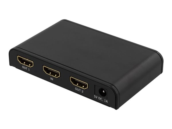 DELTACO PRIME HDMI-245 - Video/lyd-splitter - 2 x HDMI - stasjonær