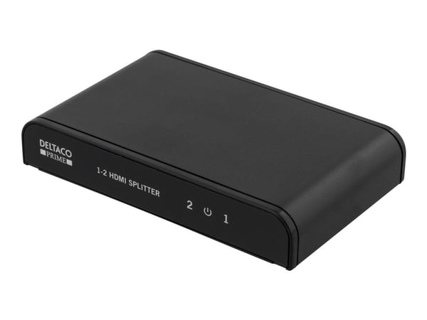 DELTACO PRIME HDMI-245 - Video/lyd-splitter - 2 x HDMI - stasjonær