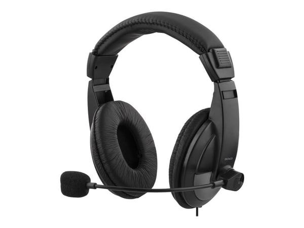 DELTACO HL-57 - Hodesett - full størrelse - kablet - USB - svart