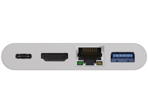 Goobay 62105, Koblet med ledninger (ikke trådløs), USB 3.2 Gen 1 (3.1 Gen 1) Type-C, Hvit, CE, WEEE, 3840 x 2160 piksler, 0,15 m