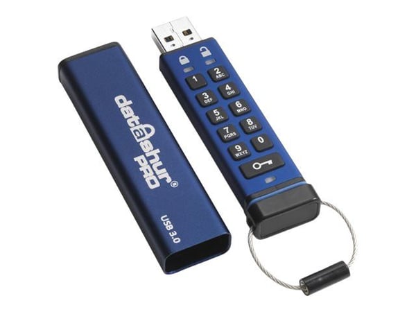 iStorage datAshur PRO - USB flash-enhet - krypterat - FIPS 140-2 Level 3 - 32 GB - USB 3.0