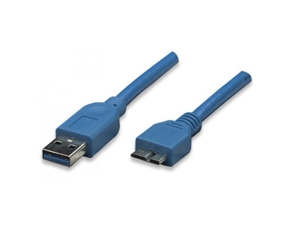 Techly 2.0m USB 3.0 A-Micro B M/M, 2 m, USB A, Micro-USB B, USB 3.2 Gen 1 (3.1 Gen 1), Hankjønn/hankjønn, Blå