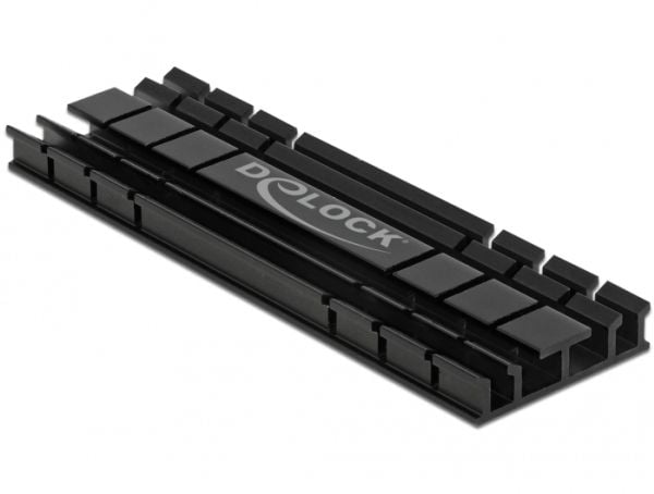 Delock Heat Sink flat 70 mm for M.2 module - Fasttilstands-drevvarmelegeme - svart