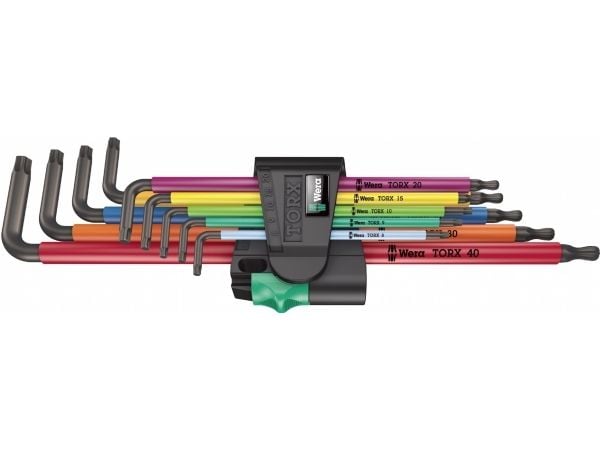 Wera 967/9 TX XL - L-nøkkelsett - 9 deler - inn holder