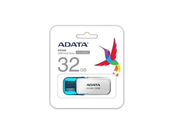 ADATA UV240 - USB flash-enhet - 32 GB - USB 2.0 - vit