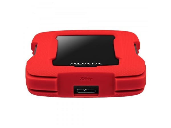 ADATA HD330 - Harddisk - 1 TB - ekstern (bærbar) - USB 3.1 - 256-bit AES - rød