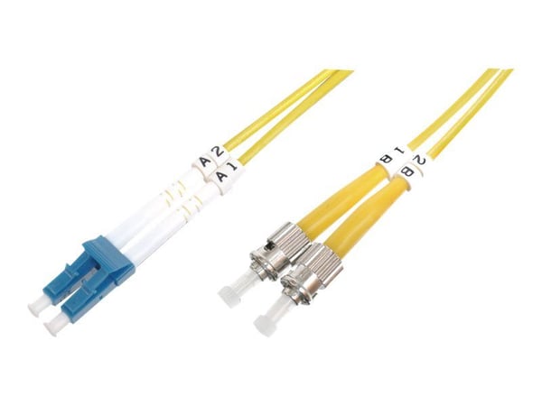 DIGITUS - Koblingskabel - ST-enkeltmodus (hann) til LC-enkeltmodus (hann) - 2 m - fiberoptisk - 9 / 125 micron - med støvel, halogenfri