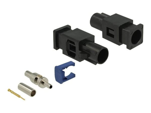 DeLOCK - RF-tilkobling - FAKRA A-plugg (M) crimp - Jet Black, RAL 9005 (89755)