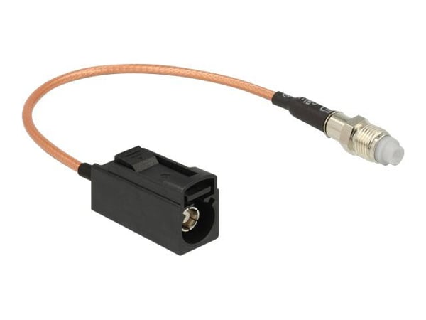 DeLOCK 89680, 0,2 m, RG-316, FAKRA A, FME, Musta, Ruskea