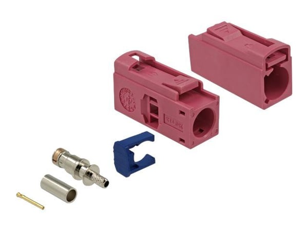 Delock FAKRA H jack 25 mm (long) for crimping - Modulinnlegg - FAKRA H - røsslyngfiolett, RAL 4003