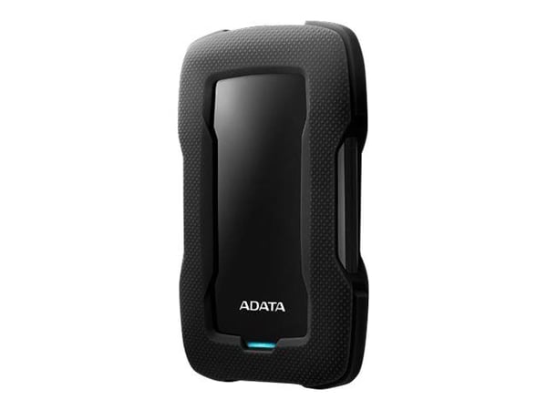 ADATA HD330 - Harddisk - 2 TB - ekstern (bærbar) - USB 3.1 - 256-bit AES - svart