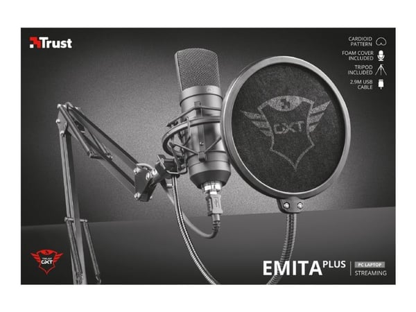 Trust Gaming GXT 252+ Emita Plus - Mikrofon - USB Trust Gaming GXT 252+ Emita Plus - Mikrofon - USB
