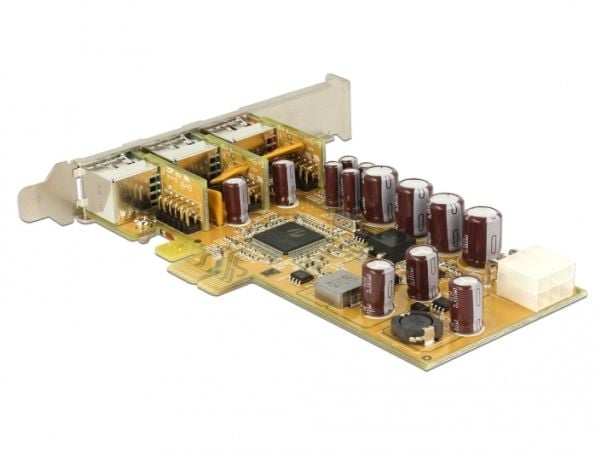 Delock - USB-adapter - PCIe 1.1 - PoweredUSB 2.0 (12 V) x 2 + PoweredUSB 2.0 (24 V) x 1