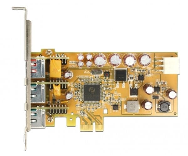 Delock - USB-adapter - PCIe 1.1 - PoweredUSB 2.0 (12 V) x 2 + PoweredUSB 2.0 (24 V) x 1