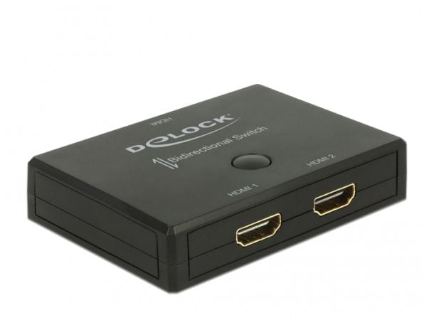 Delock HDMI 2 - 1 Switch bidirectional 4K 60 Hz - Video/audio switch - 2 x HDMI - stasjonær