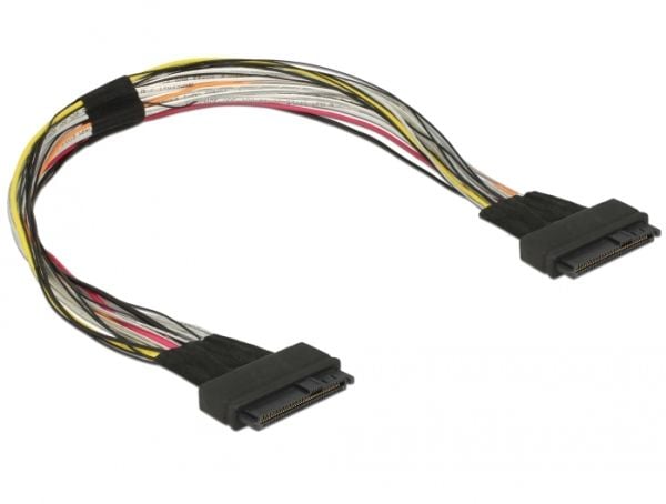 Delock - SAS intern kabel - U.2 (SFF-8639) (hunn) til U.2 (SFF-8639) (hunn) - 50 cm - svart