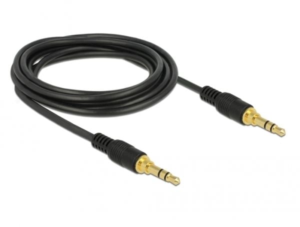 Delock - Ljudkabel - mini-phone stereo 3.5 mm hane till mini-phone stereo 3.5 mm hane - 3 m - svart