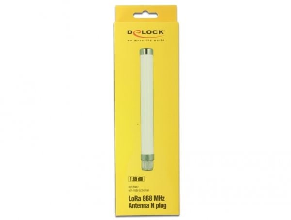 Delock - Antenne - 20.6 cm - stang - 1.89 dBi - rundtstrålende - utendørs, innendørs - hvit