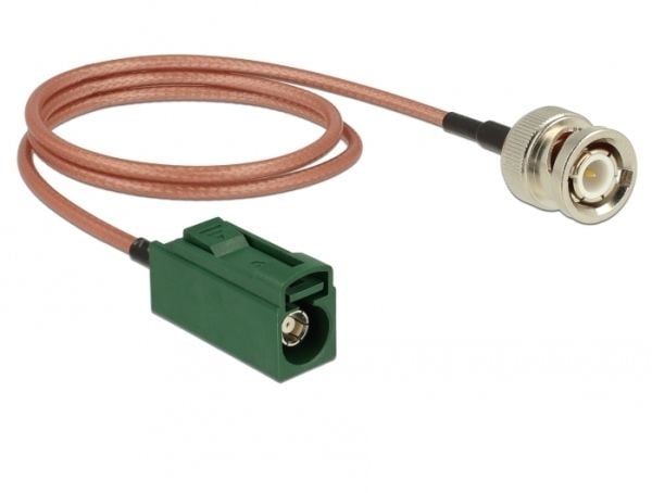 Delock - Antennekabel - FAKRA E-kontakt hunn til BNC hann - 50 cm - koaksial