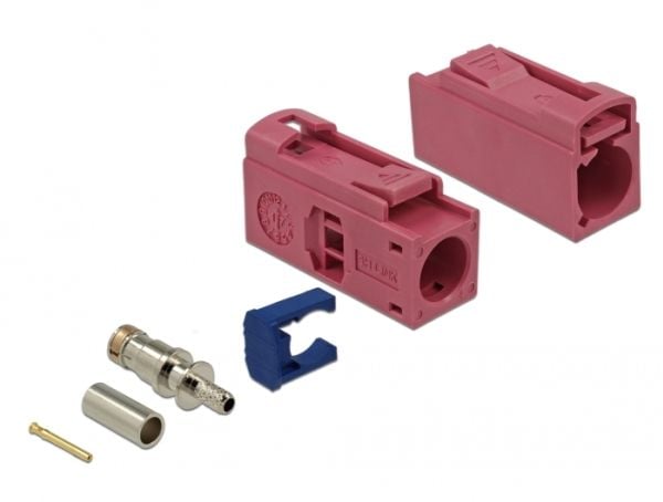 Delock FAKRA H jack 25 mm (long) for crimping - Modulinnlegg - FAKRA H - røsslyngfiolett, RAL 4003