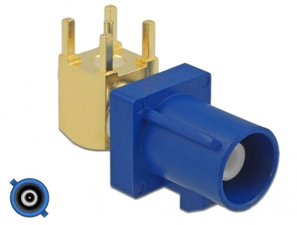 Delock FAKRA Z plug 90° PCB - Modulinnlegg - FAKRA Z - RAL 5021, vannblå