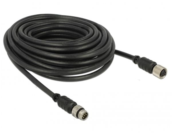 Navilock - GPS-kabel - 6-stifts M8 hann til 6-stifts M8 hunn - 10 m - svart