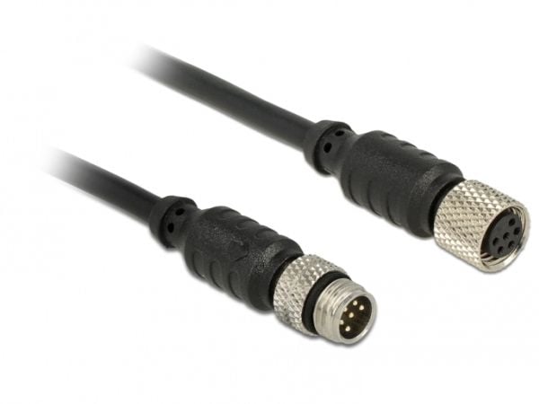 Navilock - GPS-kabel - 6-stifts M8 hann til 6-stifts M8 hunn - 10 m - svart