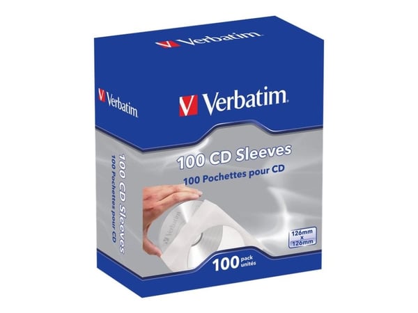 Verbatim CD/DVD lomme - kapacitet: 1 CD/DVD (pakke med 100 stk.)