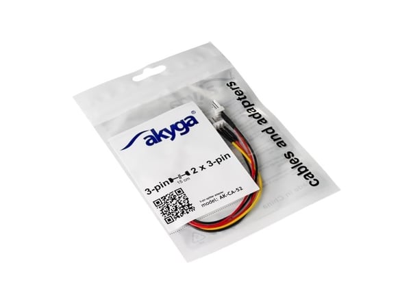 Akyga - Virranjakaja - 3-PIN sisäinen jännite (naaras) 3-PIN sisäinen jännite (uros) - 15 cm