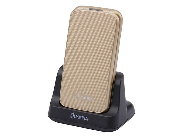 Olympia Luna, simpukkakuori, Dual SIM, 6,1 cm (2,4"), Bluetooth, 600 mAh, Kultainen
