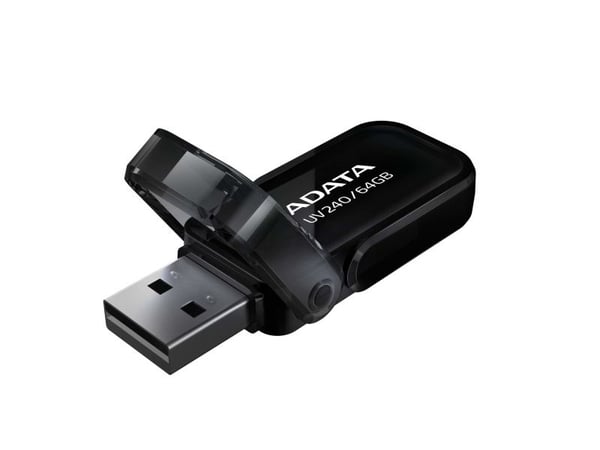 ADATA UV240 - USB flashdrive - 64 GB - USB 2.0 - sort