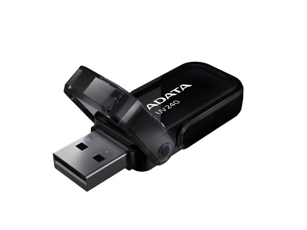ADATA UV240, 32 GB, USB A-tyyppi, 2.0, Suojus, 7 g, Musta